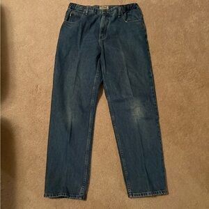 L.L. Bean Men's Straight Comfort Waist 100 Percent Cotton Denim Blue Jeans